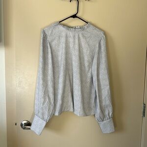 Long-sleeve Spotted Blouse